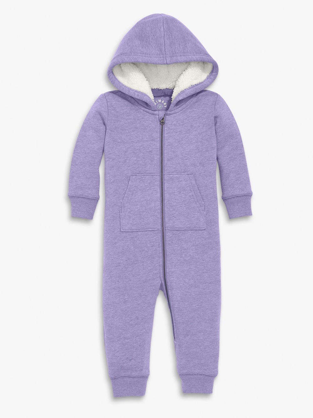 Primary Baby teddy fleece-lined zip romper - 12-18 months